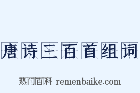 唐诗三百首组词是什么意思的图片
